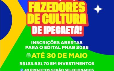 ABERTAS AS INSCRIÇÕES DO EDITAL  PNAB